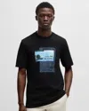 Hugo Boss Ontheway Mens Graphic Print T-shirt In Black