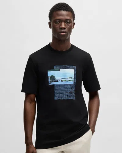 Hugo Boss Ontheway Mens Graphic Print T-shirt In Black