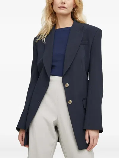 Hugo Boss Open-back Blazer In Black