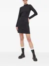 Hugo Boss Open-back Tie Mini Dress In Black