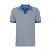 Hugo Boss Open-collar Polo Shirt In Cotton And Cashmere In Grey