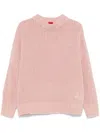 Hugo Boss Pullover Mit Lochstrickmuster In Rosa