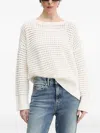 Hugo Boss Open-knit Sweater In White
