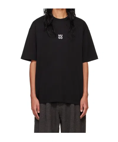 Hugo Boss Open-necked Black Shirt