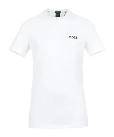 Hugo Boss Open-necked Black Shirt In White
