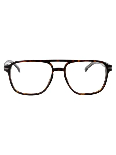 Hugo Boss 1600-ex4 Double-bridge Square-frame Glasses In Black