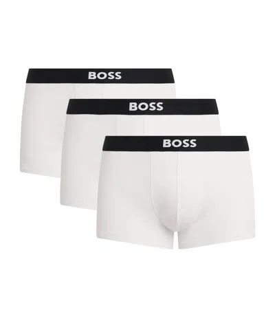 Hugo Boss Organic Cotton-blend Boxers In White