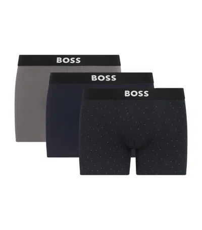 Hugo Boss Organic Cotton Stretch Boxer Briefs In Black