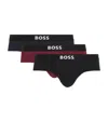 Hugo Boss Organic Cotton Stretch Briefs In Black