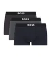 Hugo Boss Organic Cotton Trunks In Black