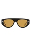 Hugo Boss Black Bio-acetate Sunglasses With Lasered-logo Temples In Black