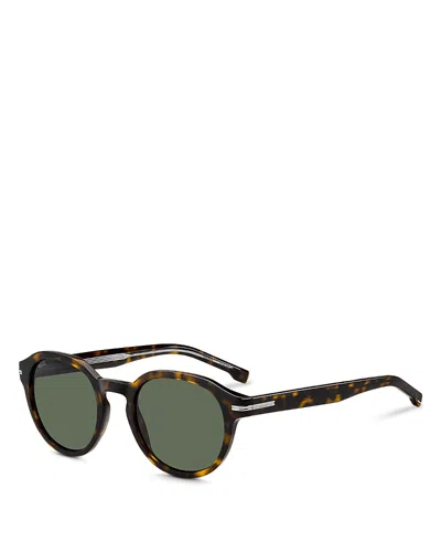 Hugo Boss Oval Sunglasses, 55mm In Gray