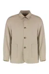 Hugo Boss Boss Overshirt With Buttons In Beige