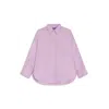 Hugo Boss Oversize-fit Blouse In Cotton Poplin In Pink