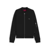Hugo Boss Oversize-fit Bomber Jacket In Jersey In Black