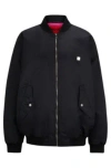 Hugo Boss Flesiane Oversized Bomber Jacket In Black