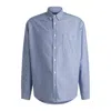 Hugo Boss Oversize-fit Button-down Shirt In Oxford Cotton In Blue