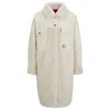Hugo Boss Oversize-fit Jacket In Mixed Materials With Quilted Lining In White