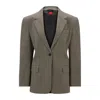 Hugo Boss Oversized-fit Jacket In Striped Stretch Fabric In Multi
