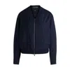 Hugo Boss Oversize-fit Jacket With Layered Effect In Blue