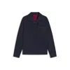 Hugo Boss Mens Dark Blue Patch-pocket Long-sleeve Denim Shirt In Black