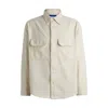 Hugo Boss Oversize-fit Shirt In Brushed Flannel In White