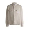 Hugo Boss Oversize-fit Shirt In Structured Cotton In White