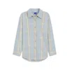 Hugo Boss Oversized-fit Shirt In Glen-check Cotton Twill In Blue