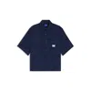 Hugo Boss Oversized-fit Shirt With Check Pattern In Blue