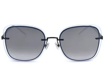 Pre-owned Hugo Boss Oversized Grey & Blue Metal Frame - Grey Lens 1167 S Pjp Sunglasses In Gray