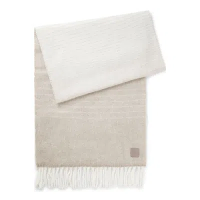 Hugo Boss Oversized Scarf With Chunky Fringing In Neutral