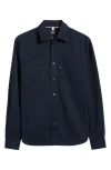 Hugo Boss Boss Owen Solid Button-up Shirt In Dark Blue