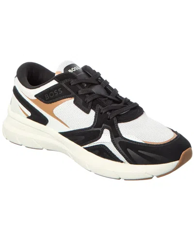 Hugo Boss Owen Suede Running Sneaker In Multi