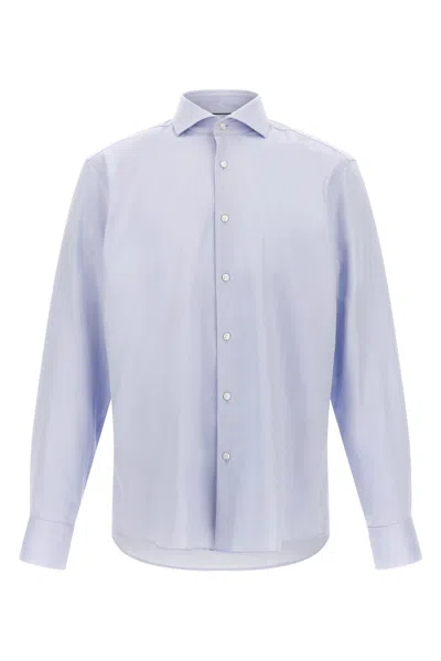 Hugo Boss Oxford Cotton Shirt In Blue