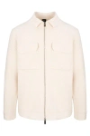 Hugo Boss Boss P Bellotto Zip Cardigan In White