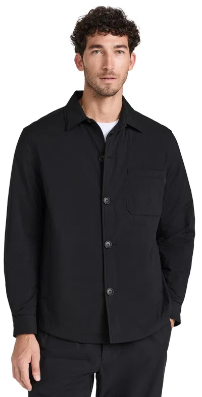 Hugo Boss Buttoned Pocket Overshirt In Black