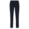 Hugo Boss Slim-fit Trousers In Micro-patterned Performance-stretch Jersey In Blue