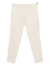 Hugo Boss Boss P-genius Tapered Cotton-blend Trousers In Neutral