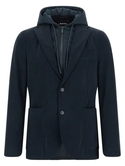 Hugo Boss P-hanry-hd Puffer Jackets Blue