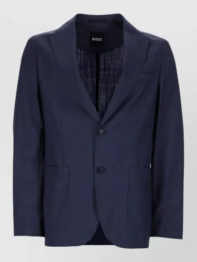 Hugo Boss P Hanry Single Breasted Suit Jacket In Blue