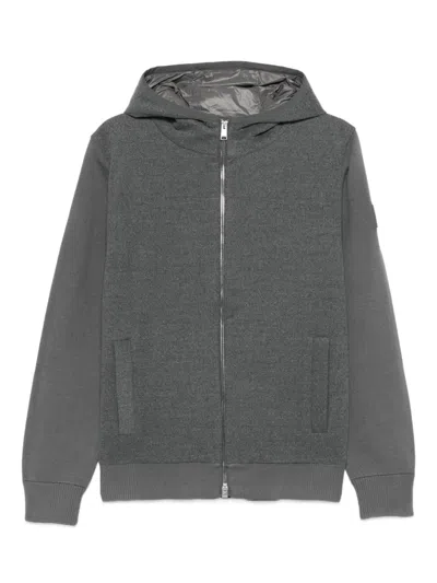 Hugo Boss P-heflo Zip-up Sweater In Gray