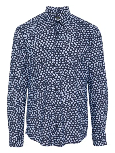 Hugo Boss P-roan Shirt In Blue
