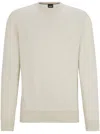 Hugo Boss Pacas Knitwear With Classic Crew Neck In Neutrals