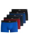Hugo Boss Boss Pack Of Five Boxer Shorts In Multicolour