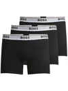 Hugo Boss Pack Of Three Pairs Of Boxer Shorts In Black