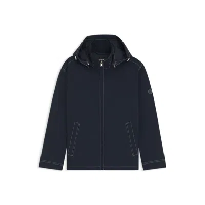 Hugo Boss Packable Hooded Jacket In Water-repellent Mixed Fabrics