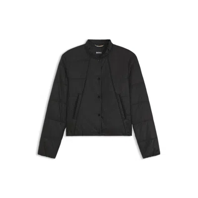 Hugo Boss Packable Jacket With Water-repellent Finish In Black