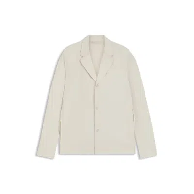 Hugo Boss Packable Relaxed-fit Overshirt In Performance-stretch Fabric In Neutral