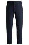Hugo Boss Packable Slim-fit Trousers With Four-way Stretch In Dark Blue