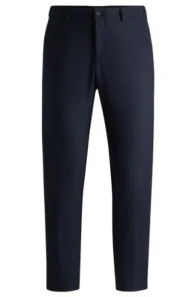 Hugo Boss Packable Slim-fit Trousers With Four-way Stretch In Dark Blue